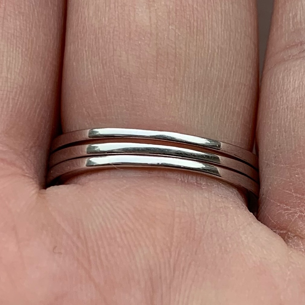 Silver Rhinestone Ring Stack - Picture 4 of 5